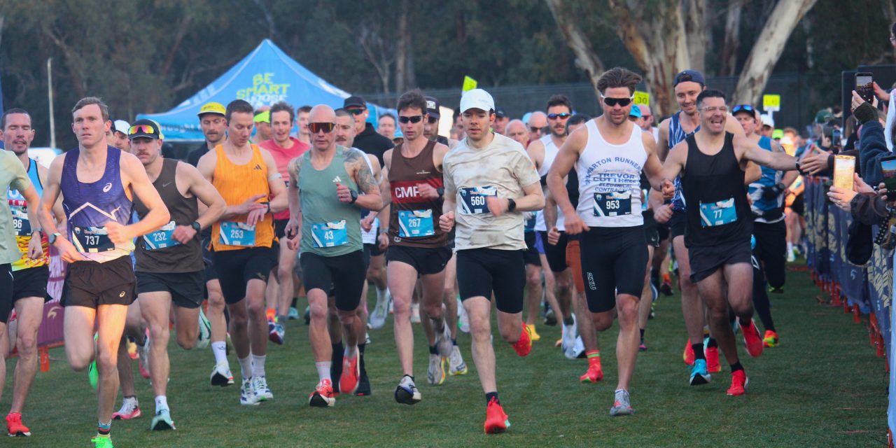 The marathon start line at Shepparton